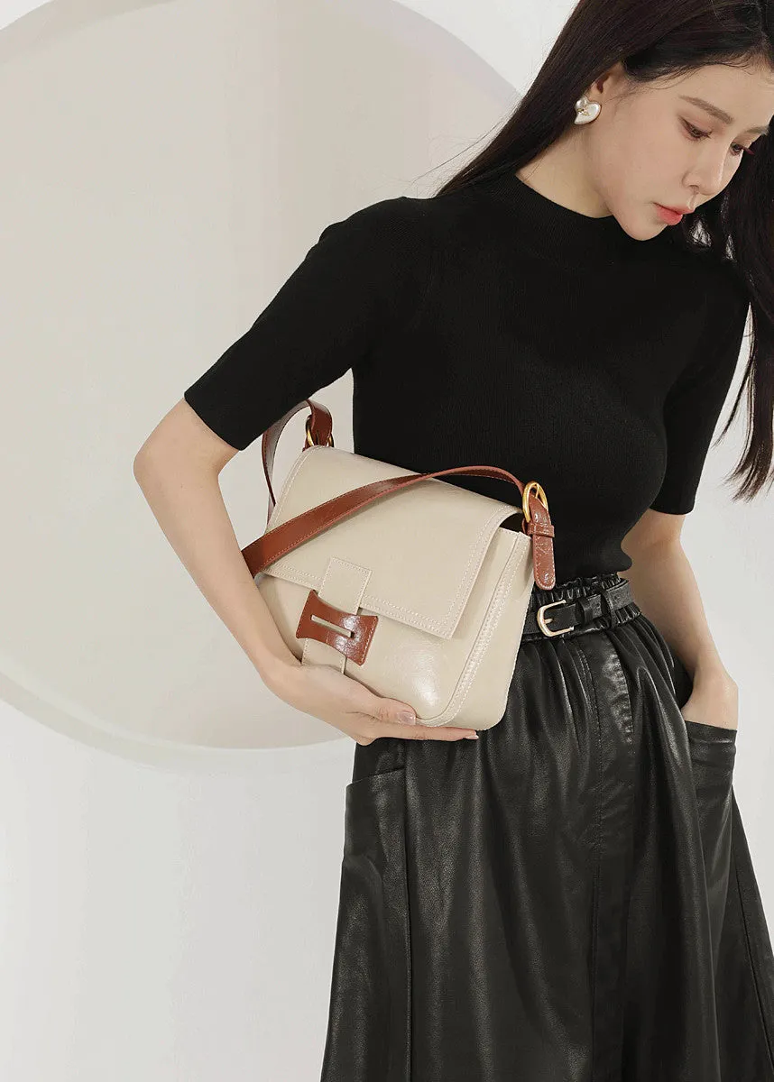 Sleek Genuine Leather Shoulder & Crossbody Bag