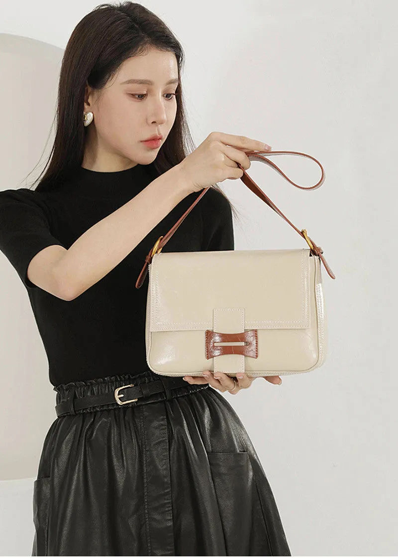 Sleek Genuine Leather Shoulder & Crossbody Bag