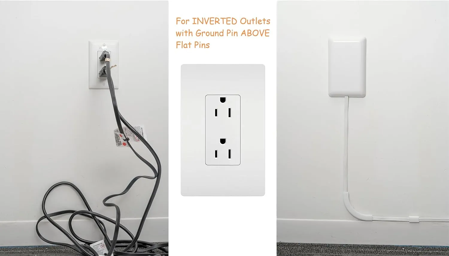 Sleek Socket Original & Patented Ultra-Thin Outlet Concealer with Cord Concealer Kit, Flat Extension Cord with Multi Outlets Power Strip, Ideal for Home Improvement, Hide Bulky and Messy Cords