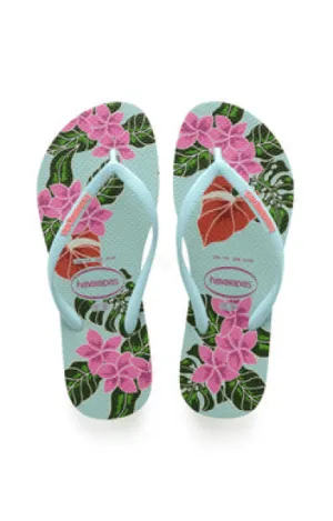 slim floral sandal