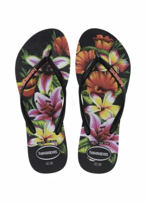 slim floral sandal