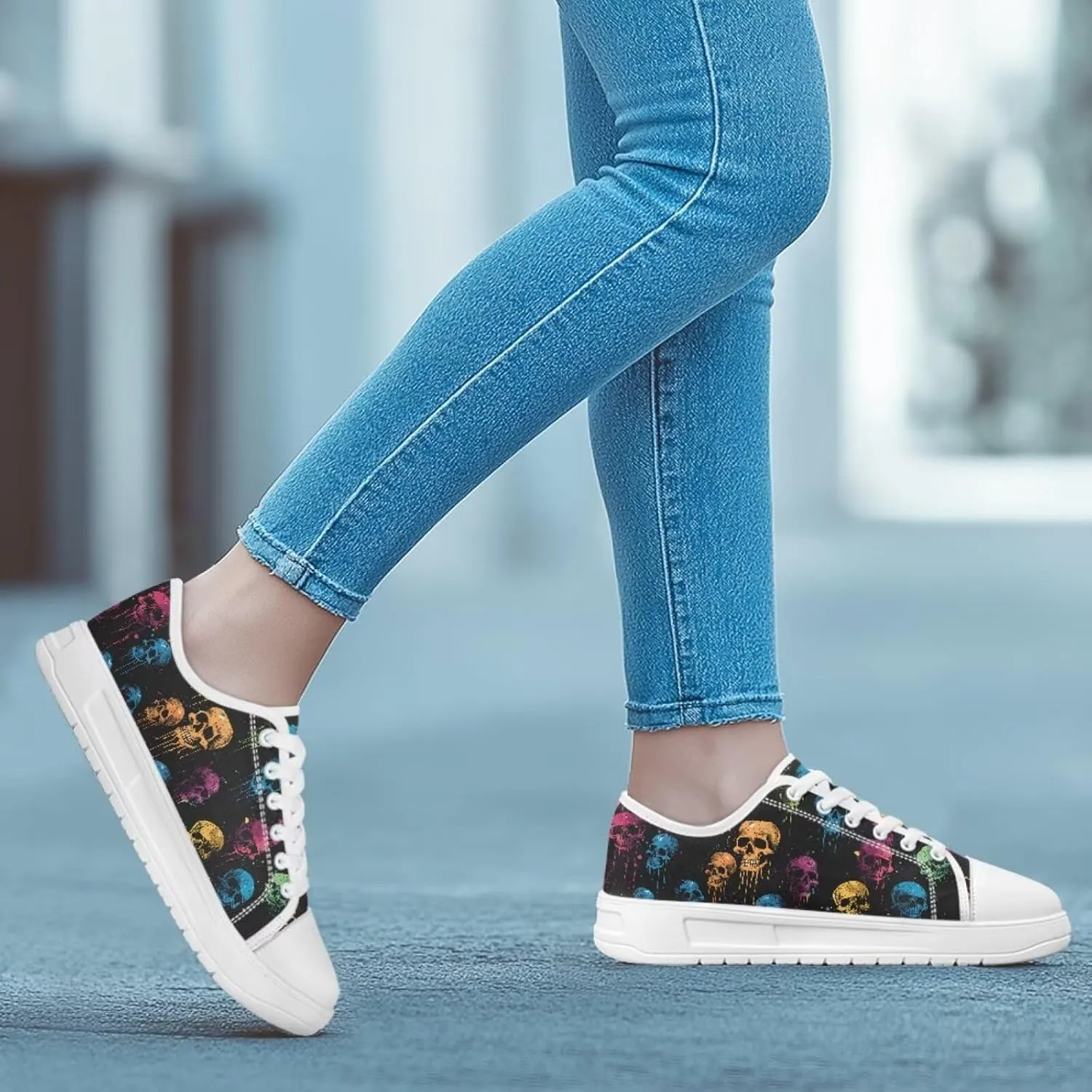 Sneakers for Women Shoes Footwear Memory Foam Insole Lightweight and Non-Slip Sole Lace Up Fashion Sneaker