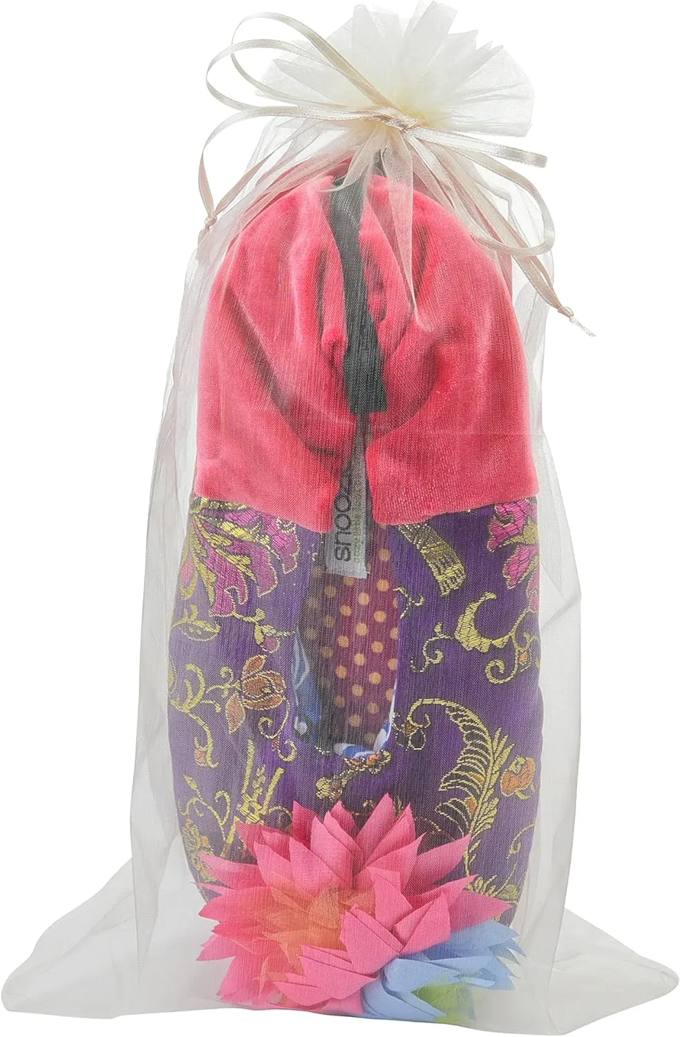 Snoozies Flat Ballet Slippers for Women Indoor, Lightweight and Soft Sherpa-Lined Slipper Socks Non-Skid, Ladies Gifts