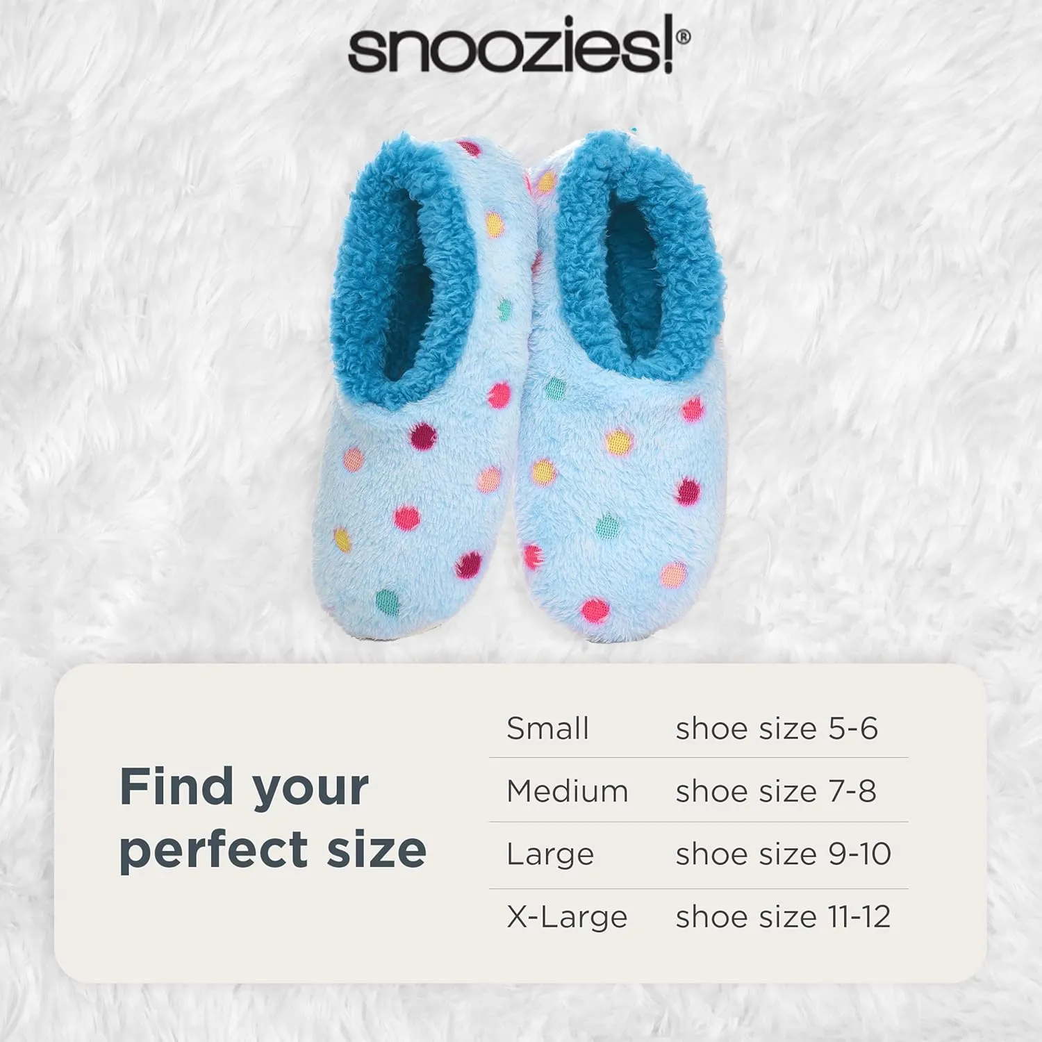 Snoozies Slippers for Women | Lotsa Dots Colorful Cozy Sherpa Slipper Socks | Womens House Slippers | Cozy Slippers for Women | Colorful Womens Fuzzy Slippers