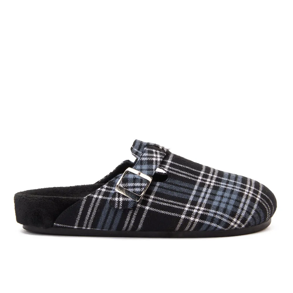 Snuggs Clogs Black x Indigo Checkered