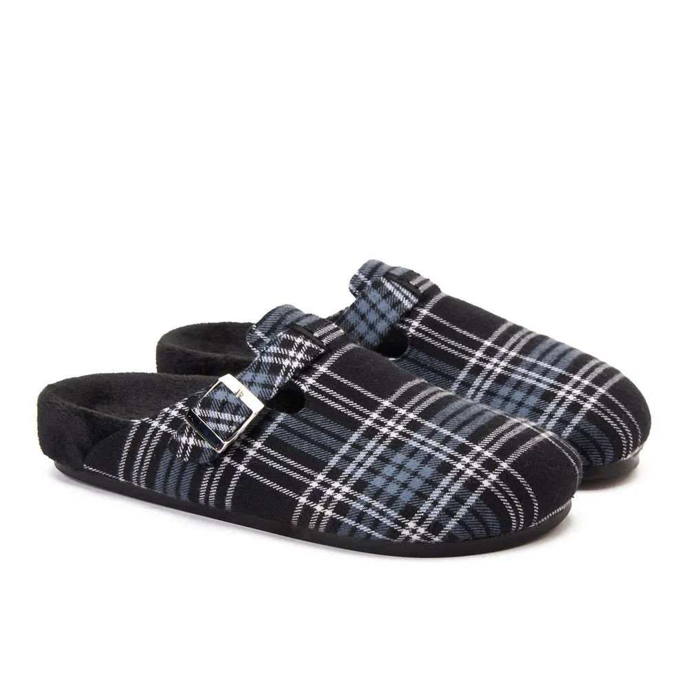 Snuggs Clogs Black x Indigo Checkered
