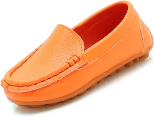 Sole Rubber Leather Loafers for Toddler Boys Kids Closed Toe Ankle Non Slip Sneaker Casual Soft First Walking Shoes