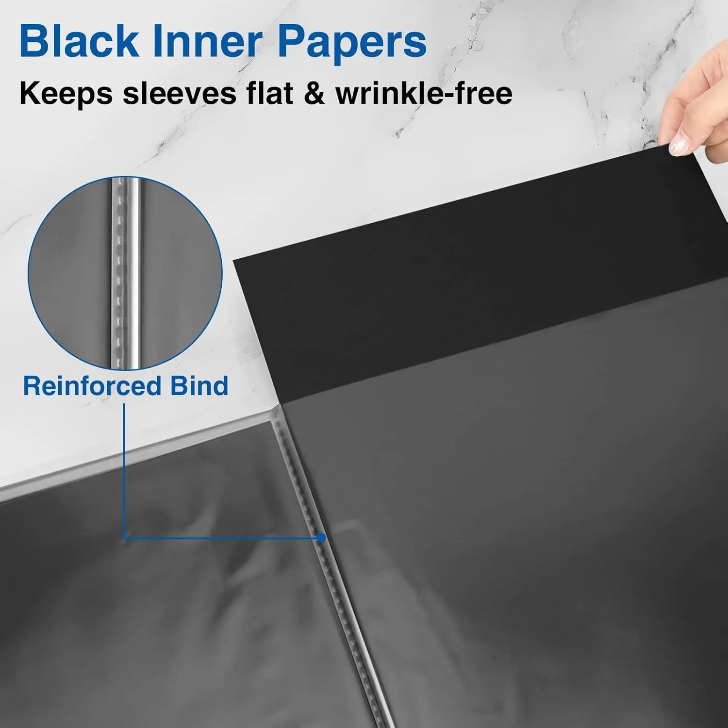 Sooez Art Portfolios 11"x17", Large Portfolio Folder with 30 Pockets & Black Inner Sheets, Display 60 Pages, 11 x 17 Presentation Book