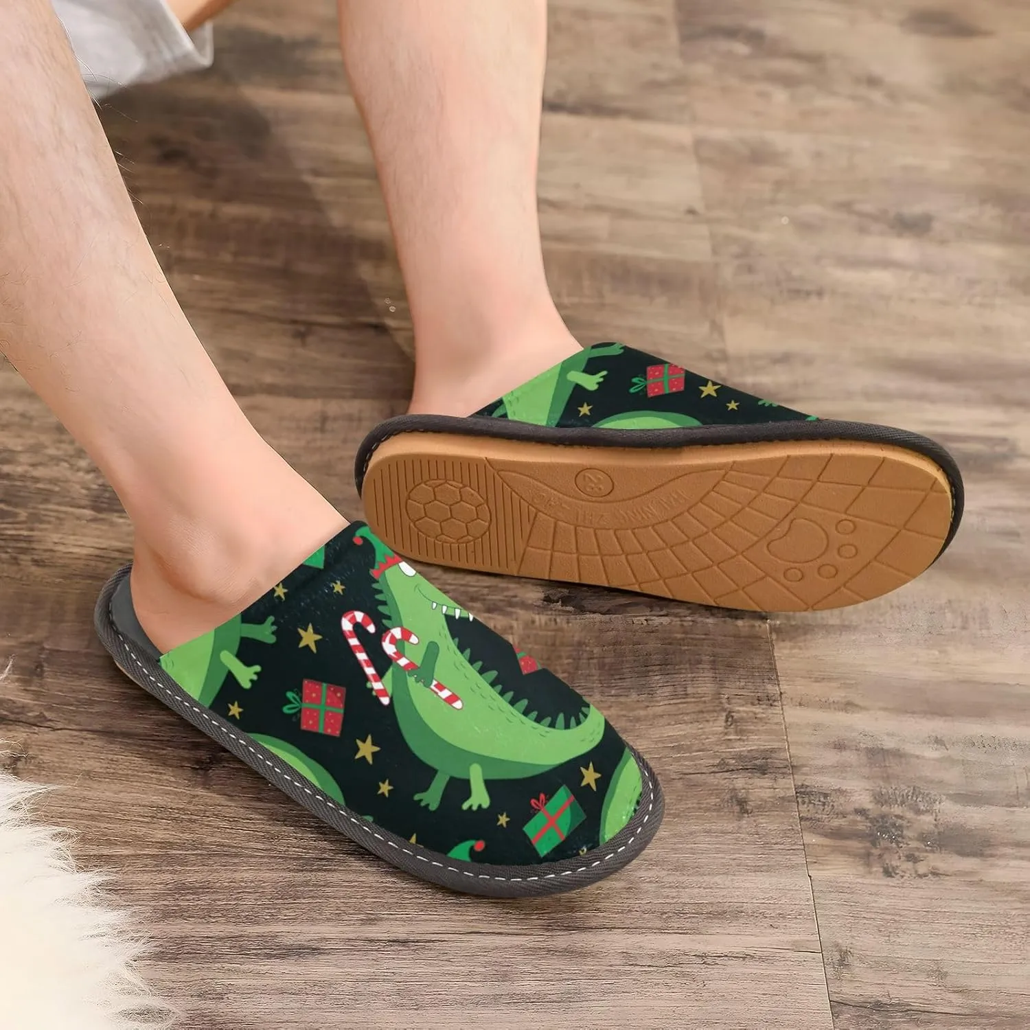 Spa Slippers Indoor House Fuzzy Slippers Soft Memory Foam Non-Slip Home Slipper Winter Shoes For Bedroom Hotel Travel 4-11