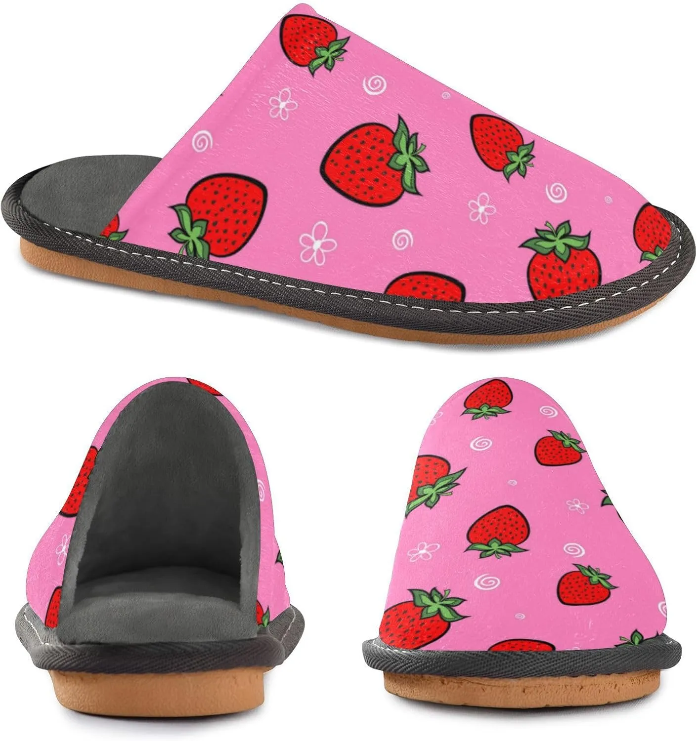 Spa Slippers Indoor House Fuzzy Slippers Soft Memory Foam Non-Slip Home Slipper Winter Shoes For Bedroom Hotel Travel 4-11