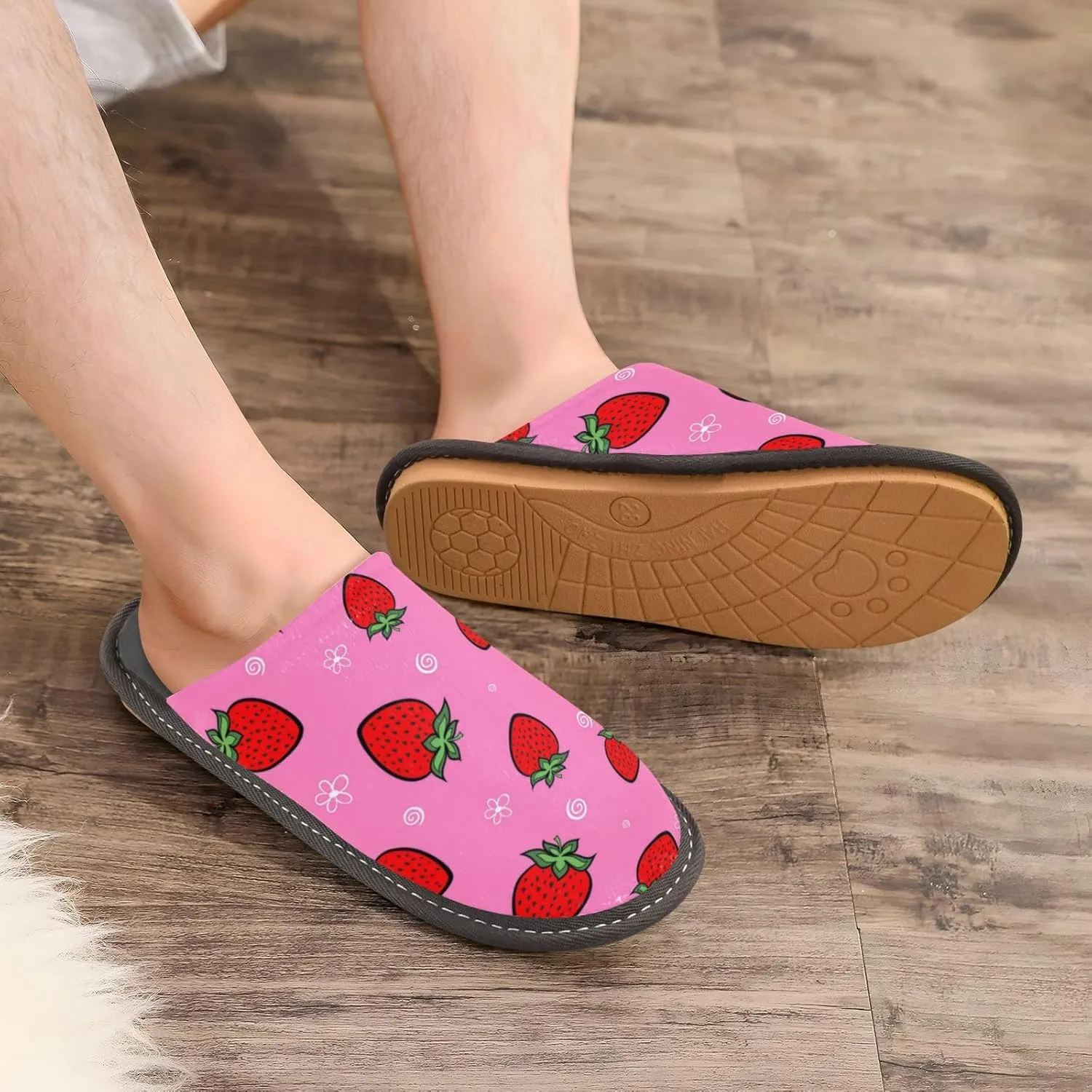 Spa Slippers Indoor House Fuzzy Slippers Soft Memory Foam Non-Slip Home Slipper Winter Shoes For Bedroom Hotel Travel 4-11