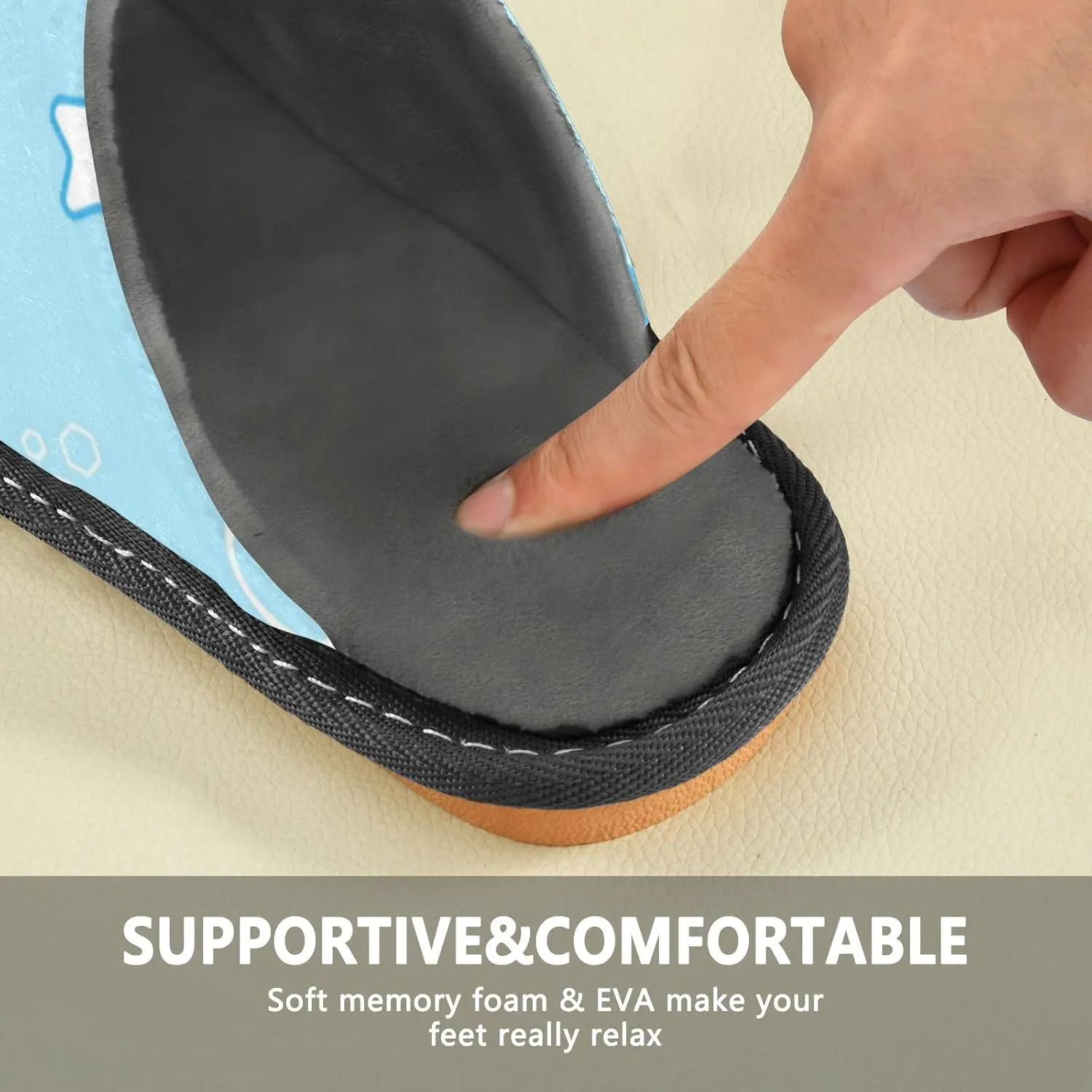 Spa Slippers Indoor House Fuzzy Slippers Soft Memory Foam Non-Slip Home Slipper Winter Shoes For Bedroom Hotel Travel 4-11