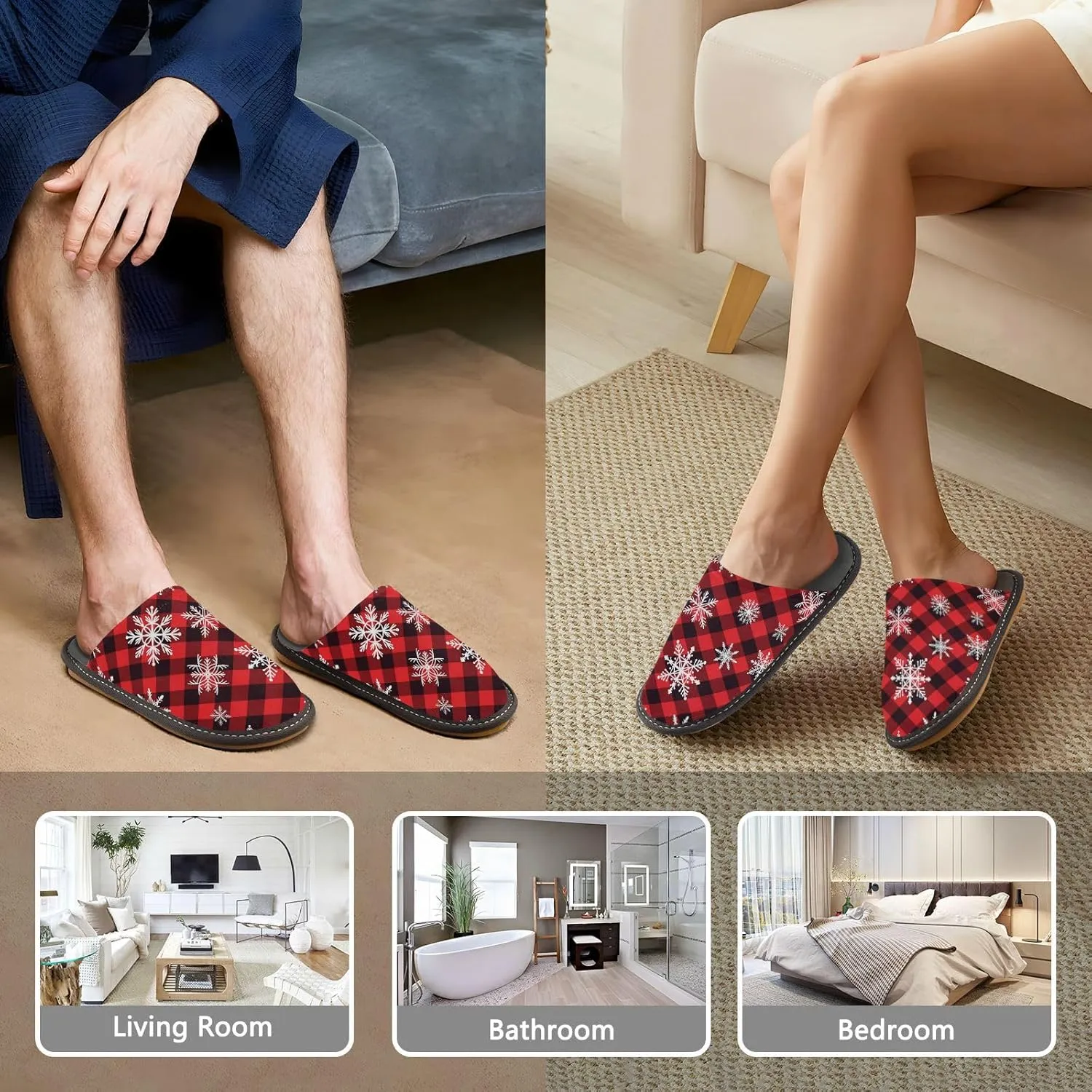 Spa Slippers Indoor House Fuzzy Slippers Soft Memory Foam Non-Slip Home Slipper Winter Shoes For Bedroom Hotel Travel 4-11