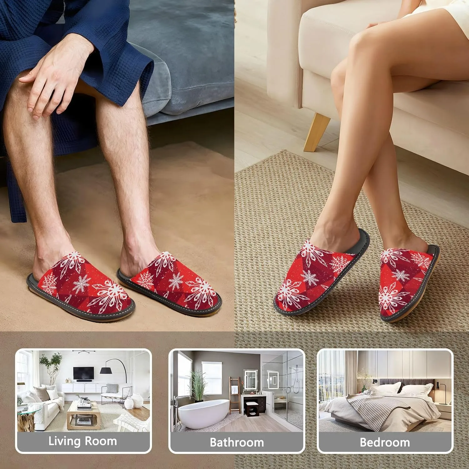 Spa Slippers Indoor House Fuzzy Slippers Soft Memory Foam Non-Slip Home Slipper Winter Shoes For Bedroom Hotel Travel 4-11