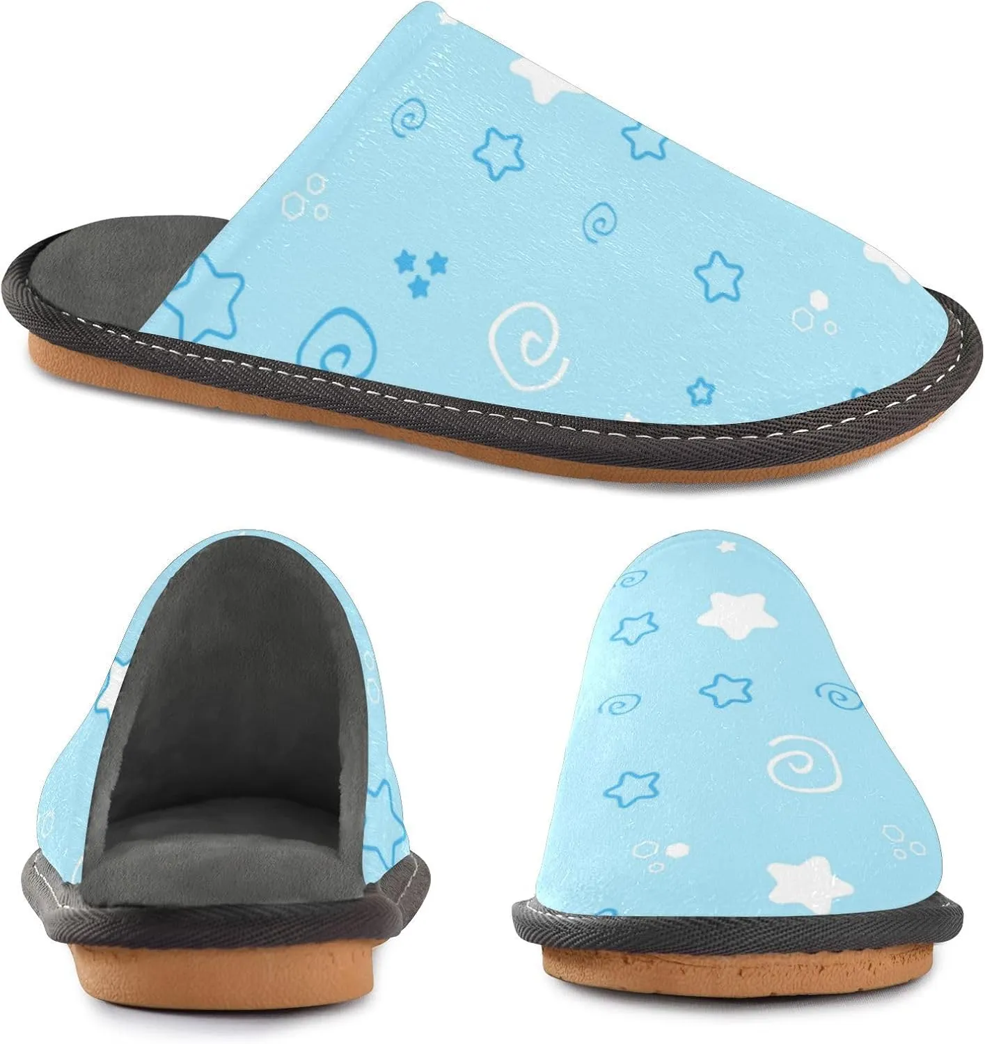 Spa Slippers Indoor House Fuzzy Slippers Soft Memory Foam Non-Slip Home Slipper Winter Shoes For Bedroom Hotel Travel 4-11
