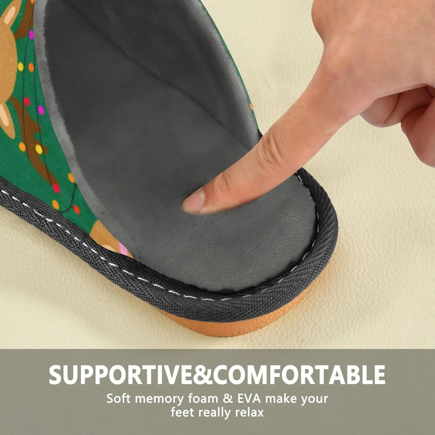 Spa Slippers Indoor House Fuzzy Slippers Soft Memory Foam Non-Slip Home Slipper Winter Shoes For Bedroom Hotel Travel 4-11