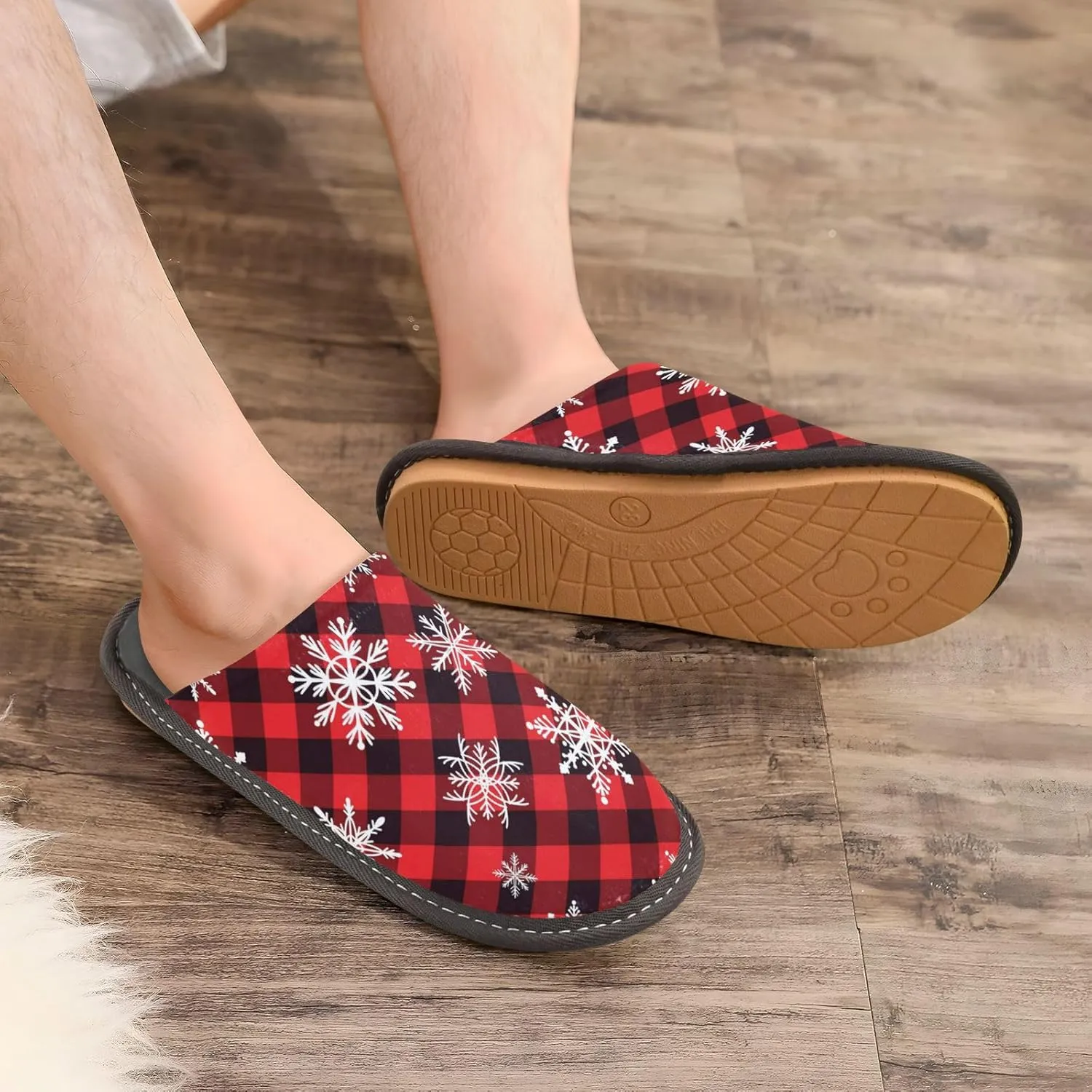 Spa Slippers Indoor House Fuzzy Slippers Soft Memory Foam Non-Slip Home Slipper Winter Shoes For Bedroom Hotel Travel 4-11