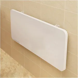 Space-Efficient Wall-Mounted Fold-Out Table, Versatile for Kitchens, Laundry Rooms, Home Bars, and Dining Establishments - Classic White (100x50cm/39.4"×19.7")