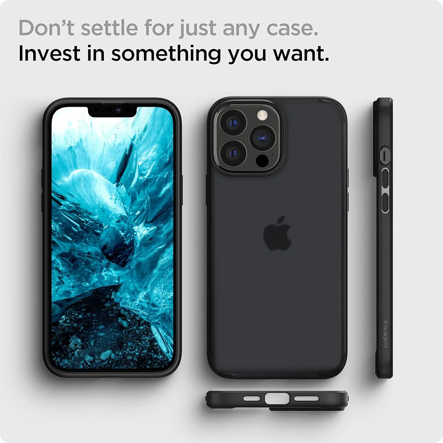 Spigen Ultra Hybrid Designed for iPhone 13 Pro Max Case (2021) - Frost Black