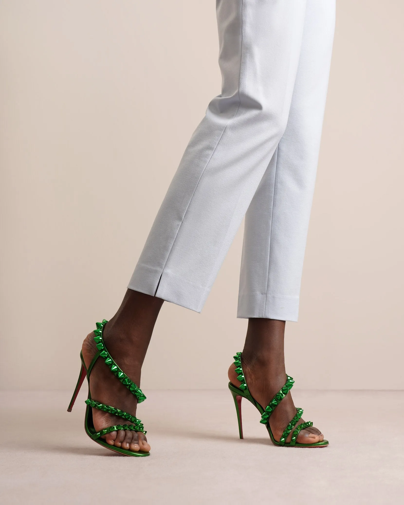 Spikita strap spinach laminato sandals