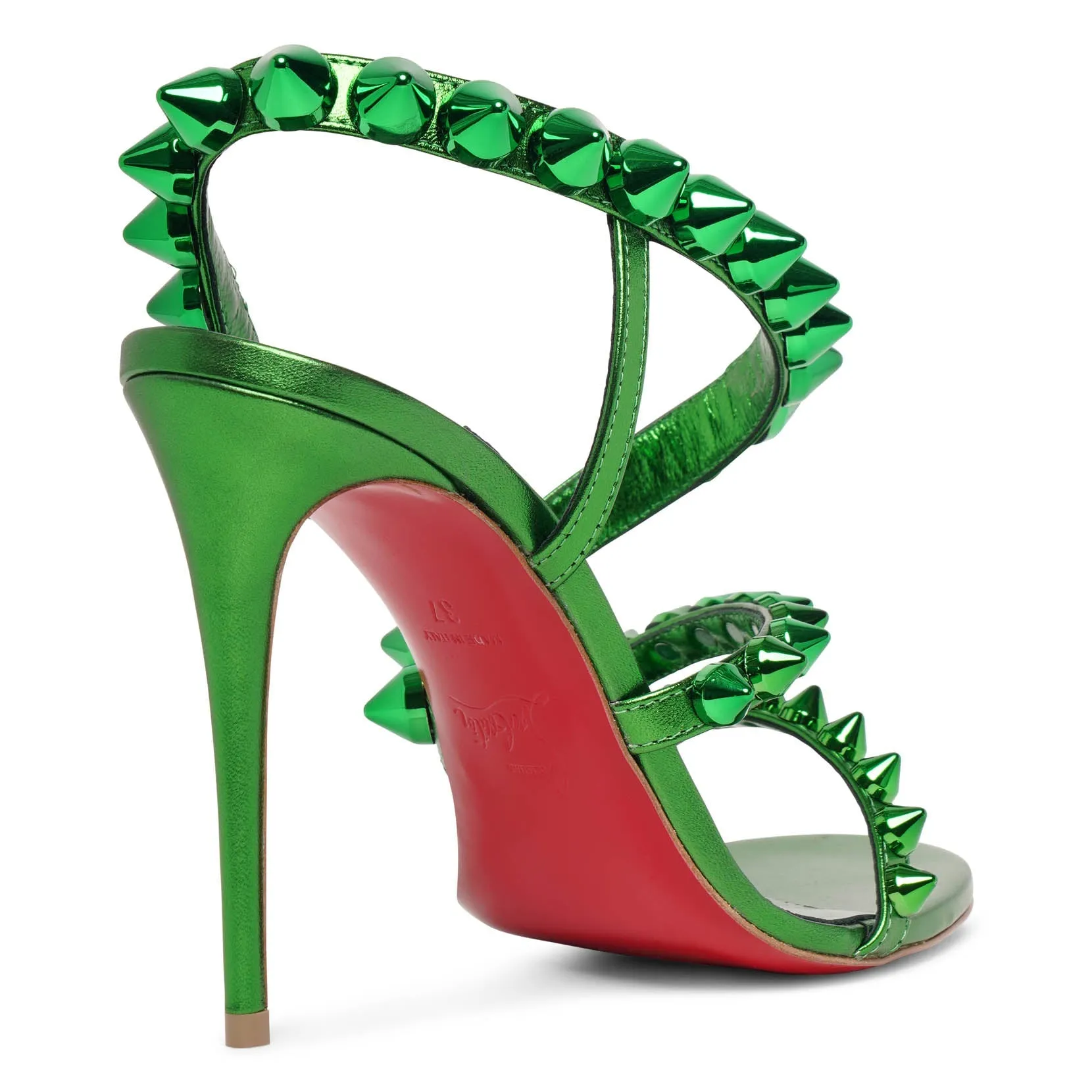 Spikita strap spinach laminato sandals