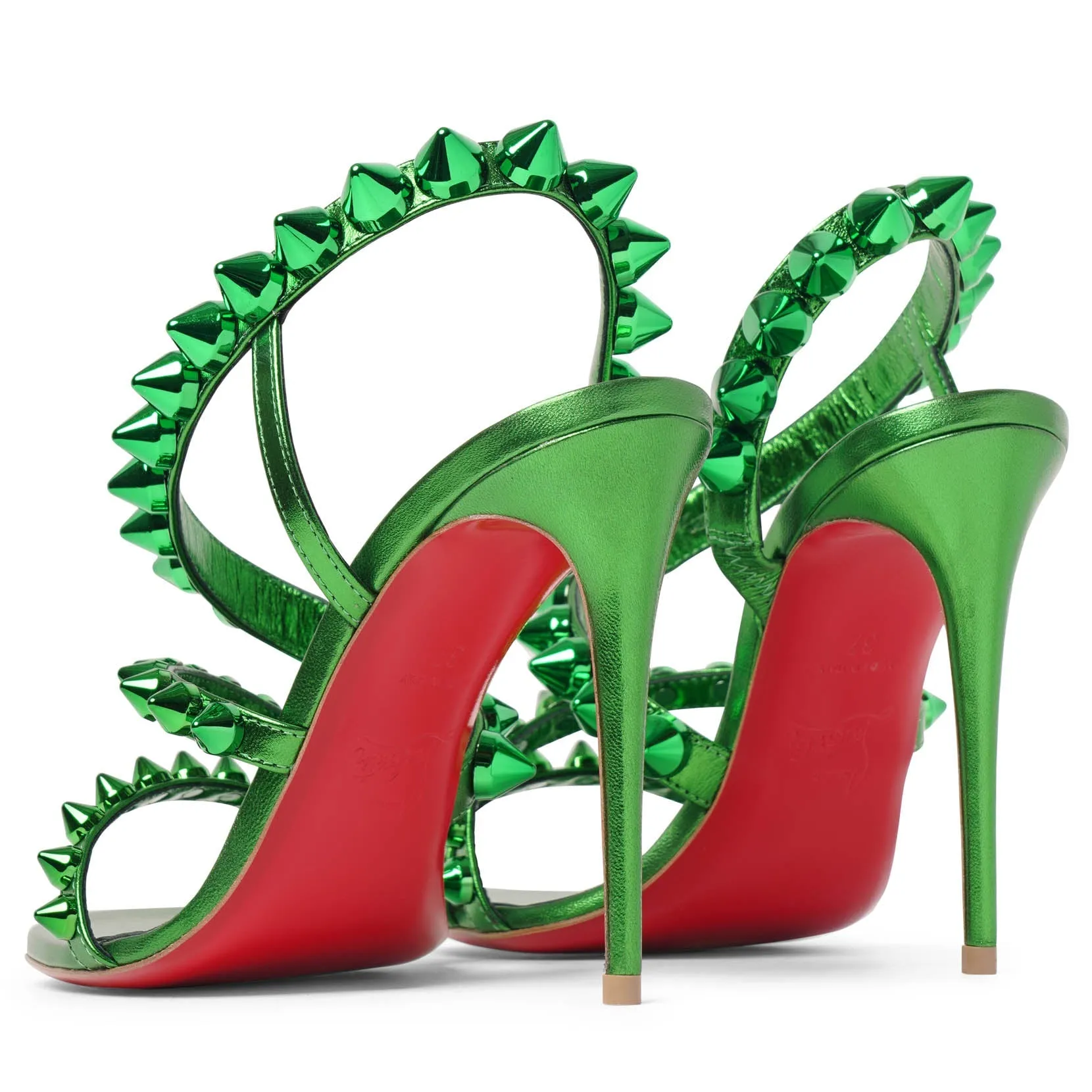 Spikita strap spinach laminato sandals