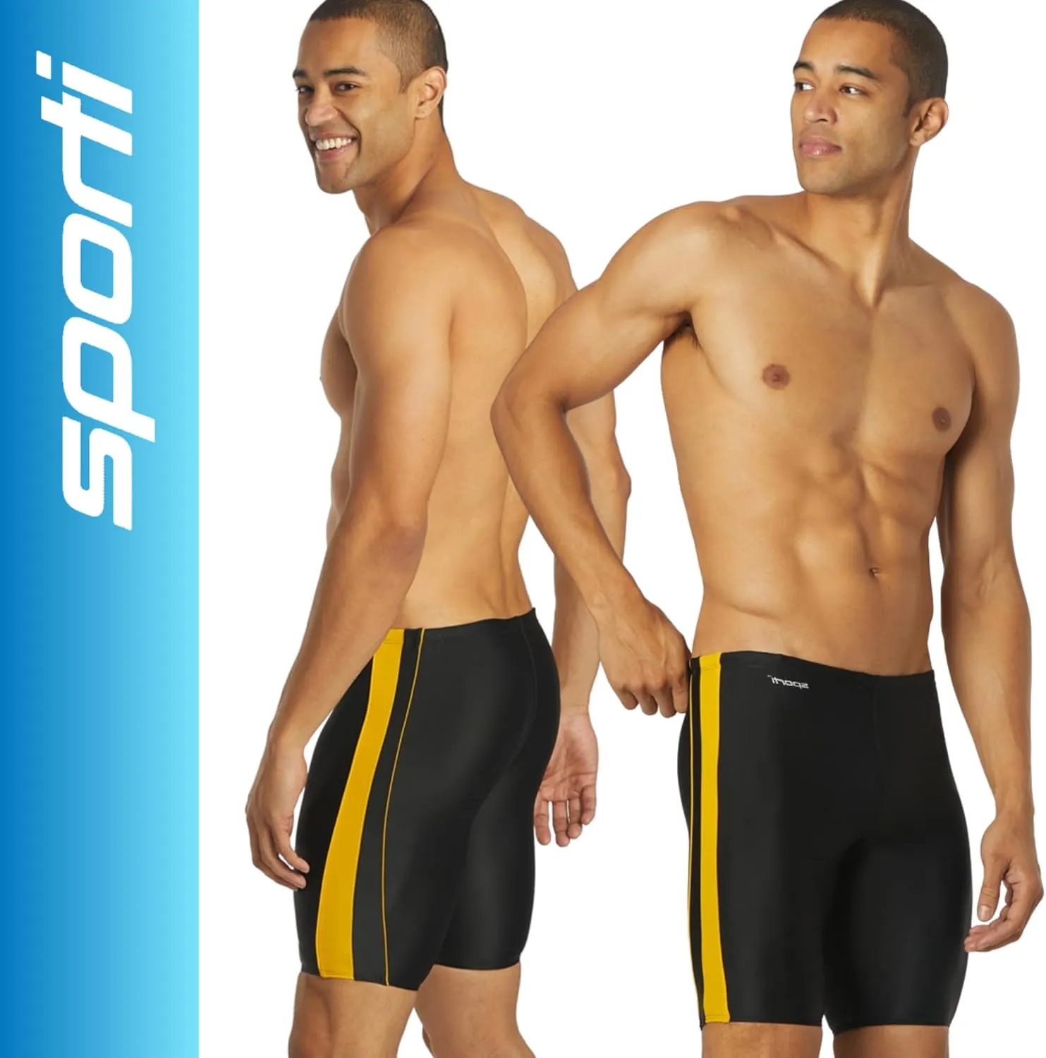 Sporti Boys' Swim Jammers - Youth Competitive Multi Color Swim Racing Swimming Shorts Swimsuit Trunks Chlorine Resistant