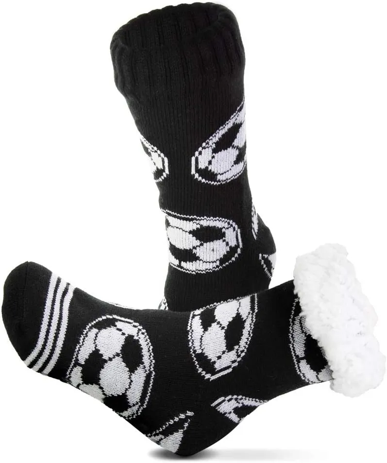 Sports Slipper Sock | Slipper Socks by ChalkTalk SPORTS | Sherpa Fleece Lined