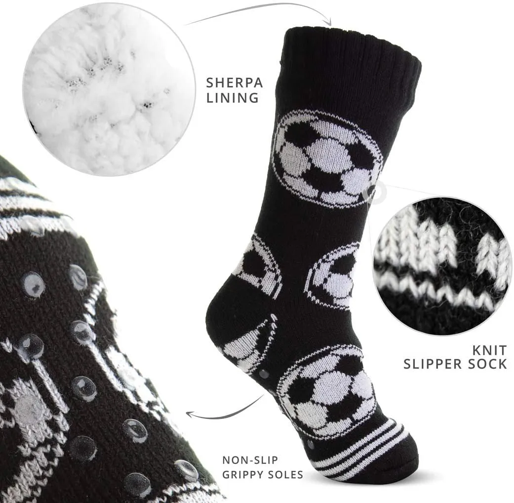 Sports Slipper Sock | Slipper Socks by ChalkTalk SPORTS | Sherpa Fleece Lined