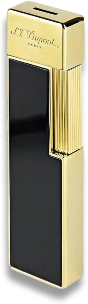 S.T. Dupont Twiggy Chrome & Shiny Black Lacquer Lighter, 030001