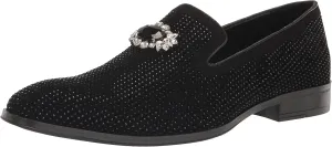 Stacy Adams Men's Spark Brooch & Rhinestone Slip on Loafer