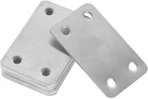 Stainless Steel Flat Brackets Set 12pcs Flat Corner Brackets for Trailer Metal Easy Install