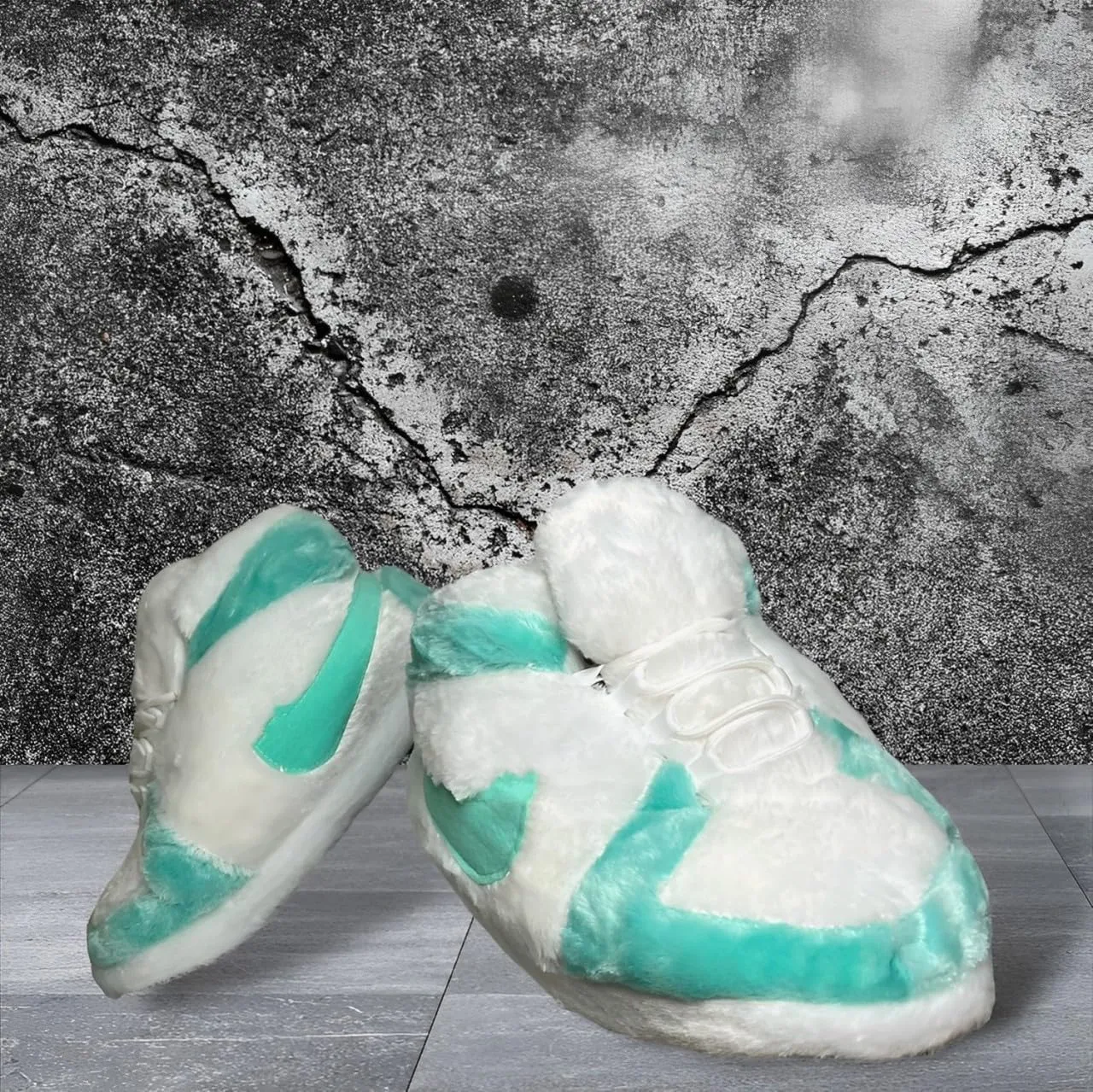 Stardust Gemstones Fluffy Warm Home Shoes for Men and Women Sneaker Slippers Comfy Kicks Winter Warm Plush Slippers Fleece Lined Sneakers Anti-skid Rubber Sole Fluffy Shoes