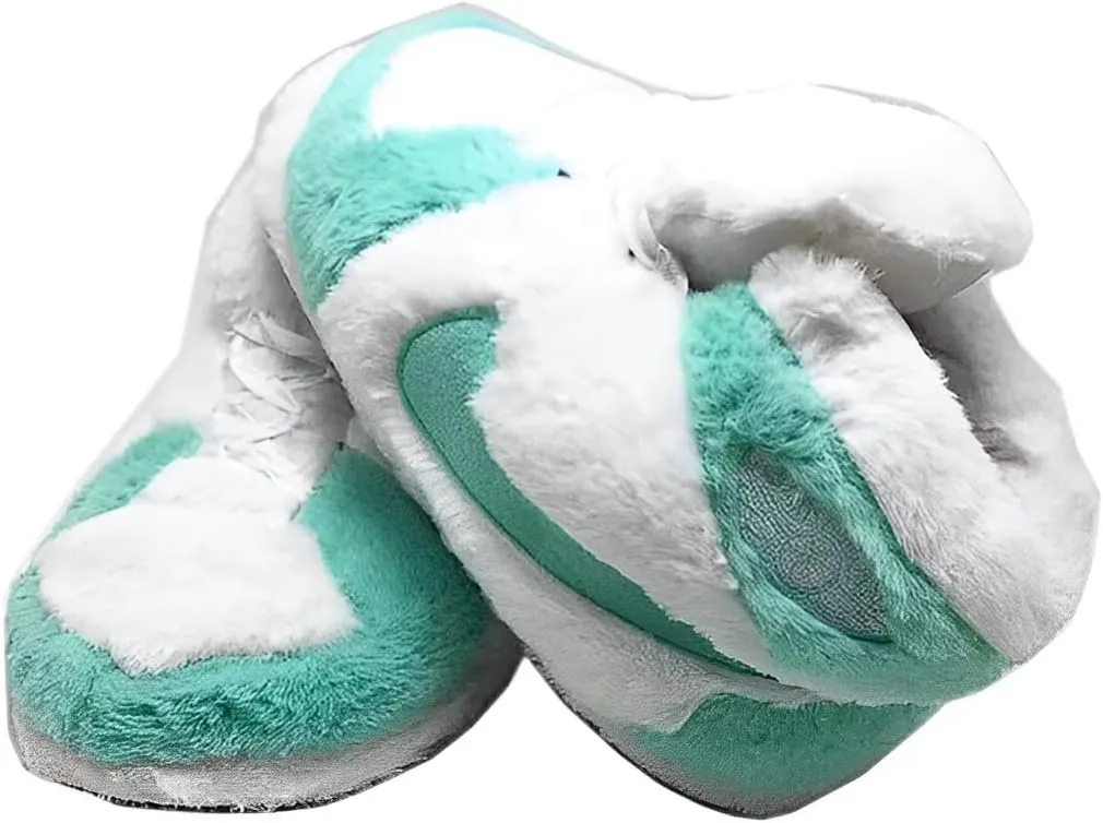 Stardust Gemstones Fluffy Warm Home Shoes for Men and Women Sneaker Slippers Comfy Kicks Winter Warm Plush Slippers Fleece Lined Sneakers Anti-skid Rubber Sole Fluffy Shoes