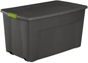 Sterilite 19483V04 Wheeled Latch Tote, Flat Gray
