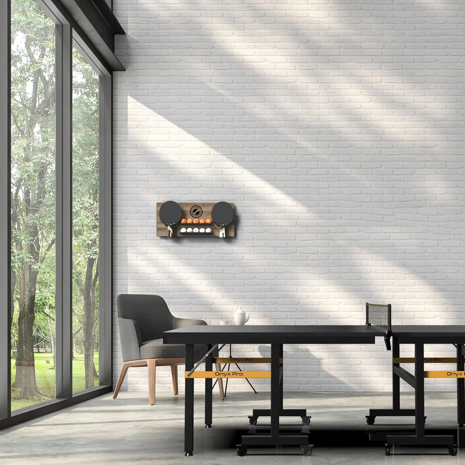 STIGA Ping Pong Storage Wall Rack | Holds Up to 10 Balls and 6 Paddles | Easy Mount for Any Flat Surface