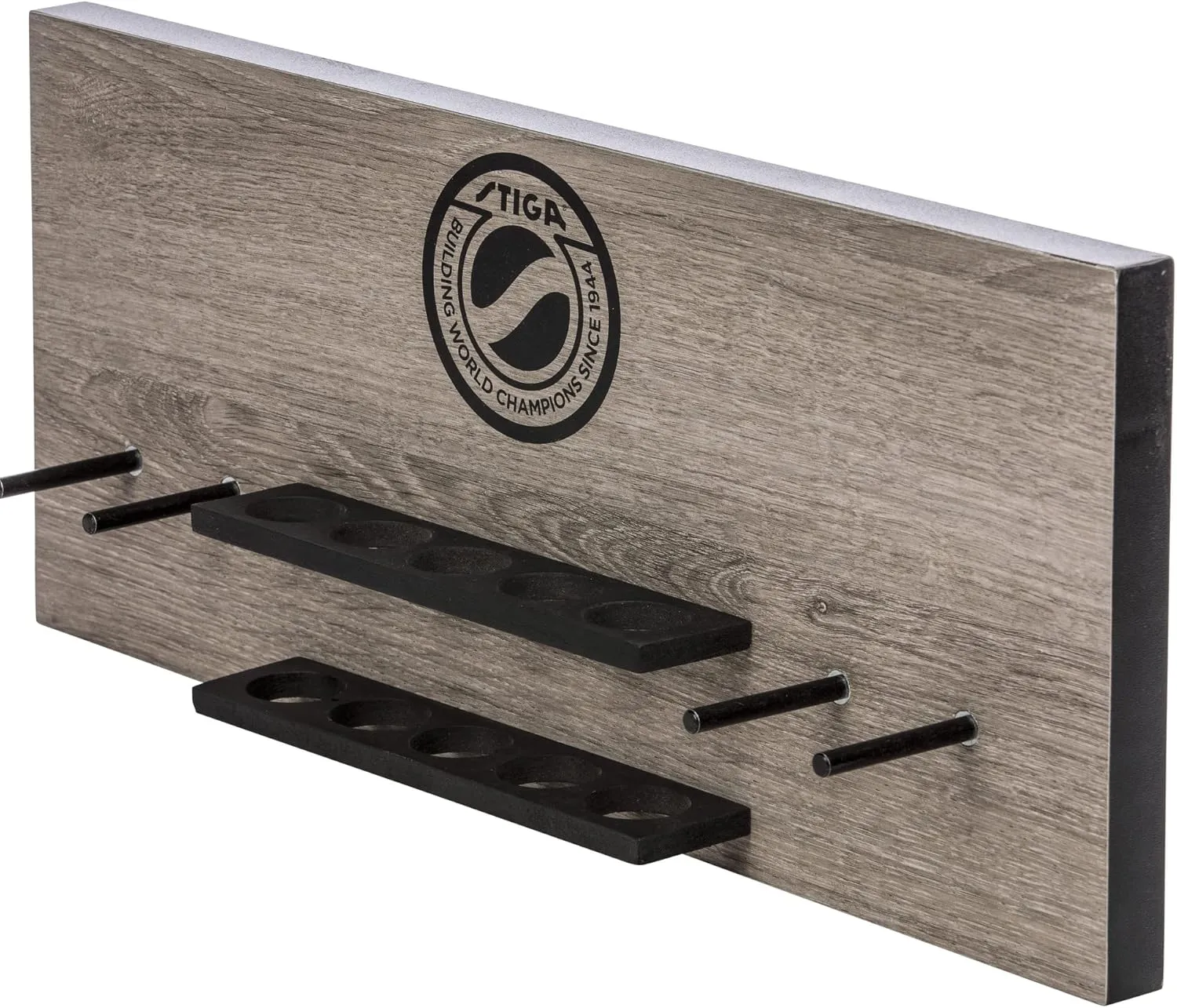 STIGA Ping Pong Storage Wall Rack | Holds Up to 10 Balls and 6 Paddles | Easy Mount for Any Flat Surface