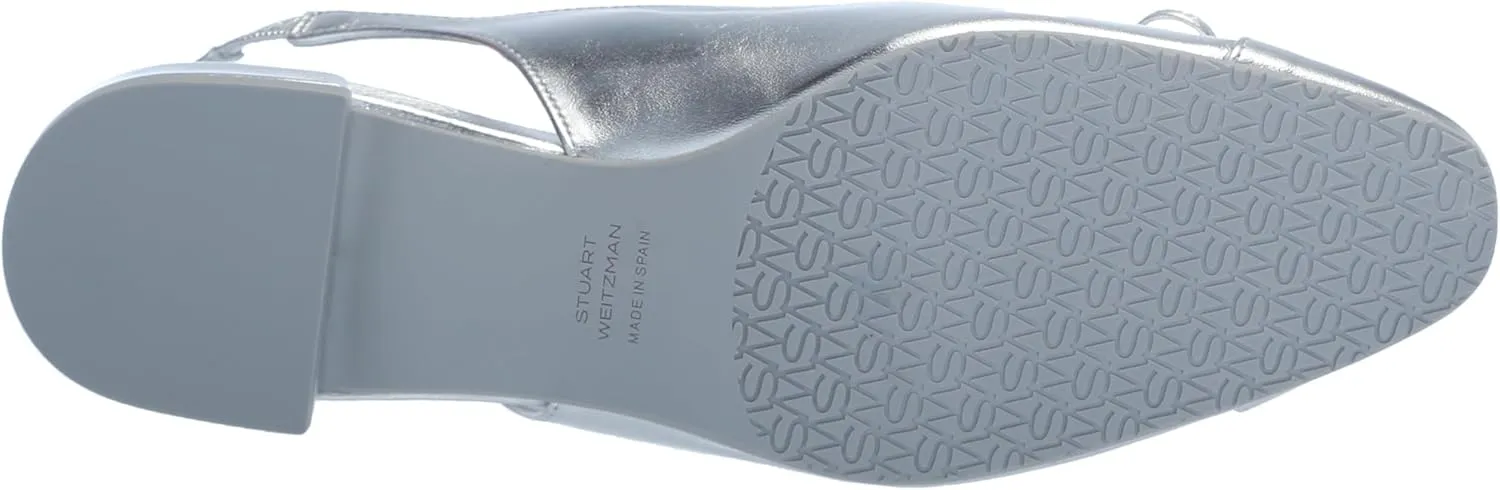 Stuart Weitzman Women's Sleek Bow Slingback Flat Ballet