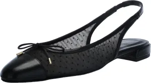 Stuart Weitzman Women's Sleek Bow Slingback Flat Ballet