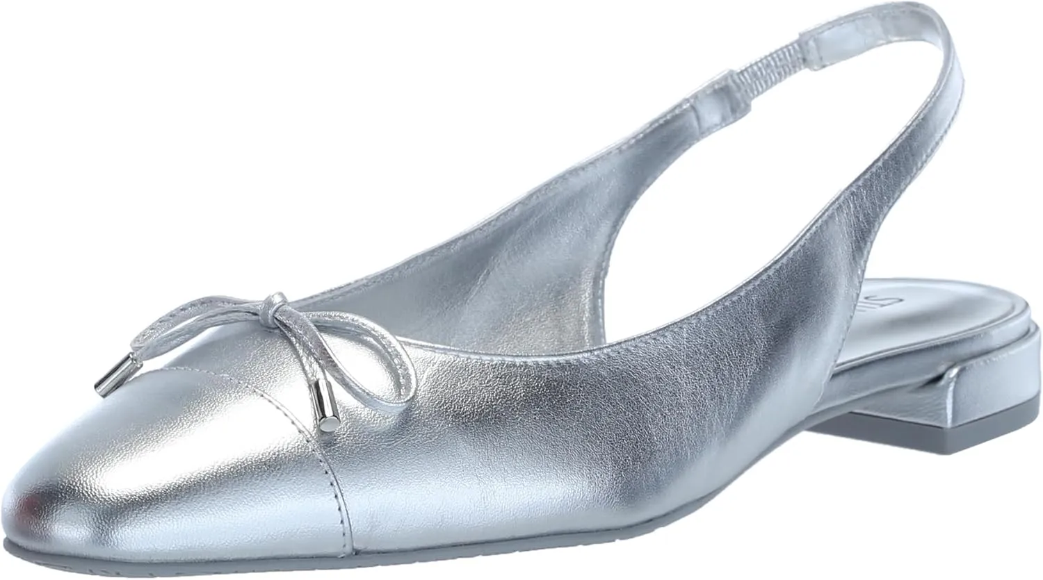 Stuart Weitzman Women's Sleek Bow Slingback Flat Ballet