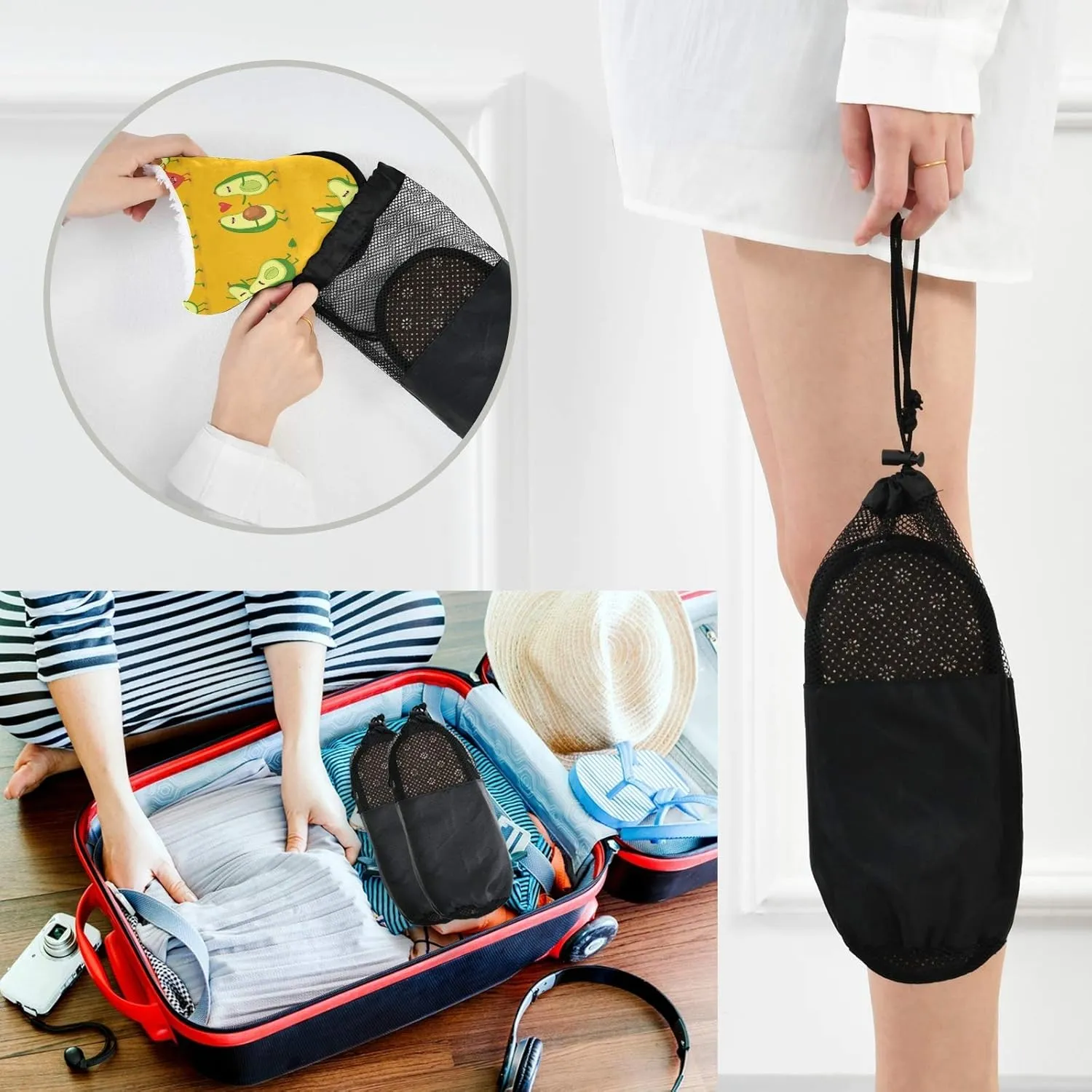 SUABO House Slippers for Men Women, Soft Non Slip Slippers for Spa, Guests, Bathroom, Travel