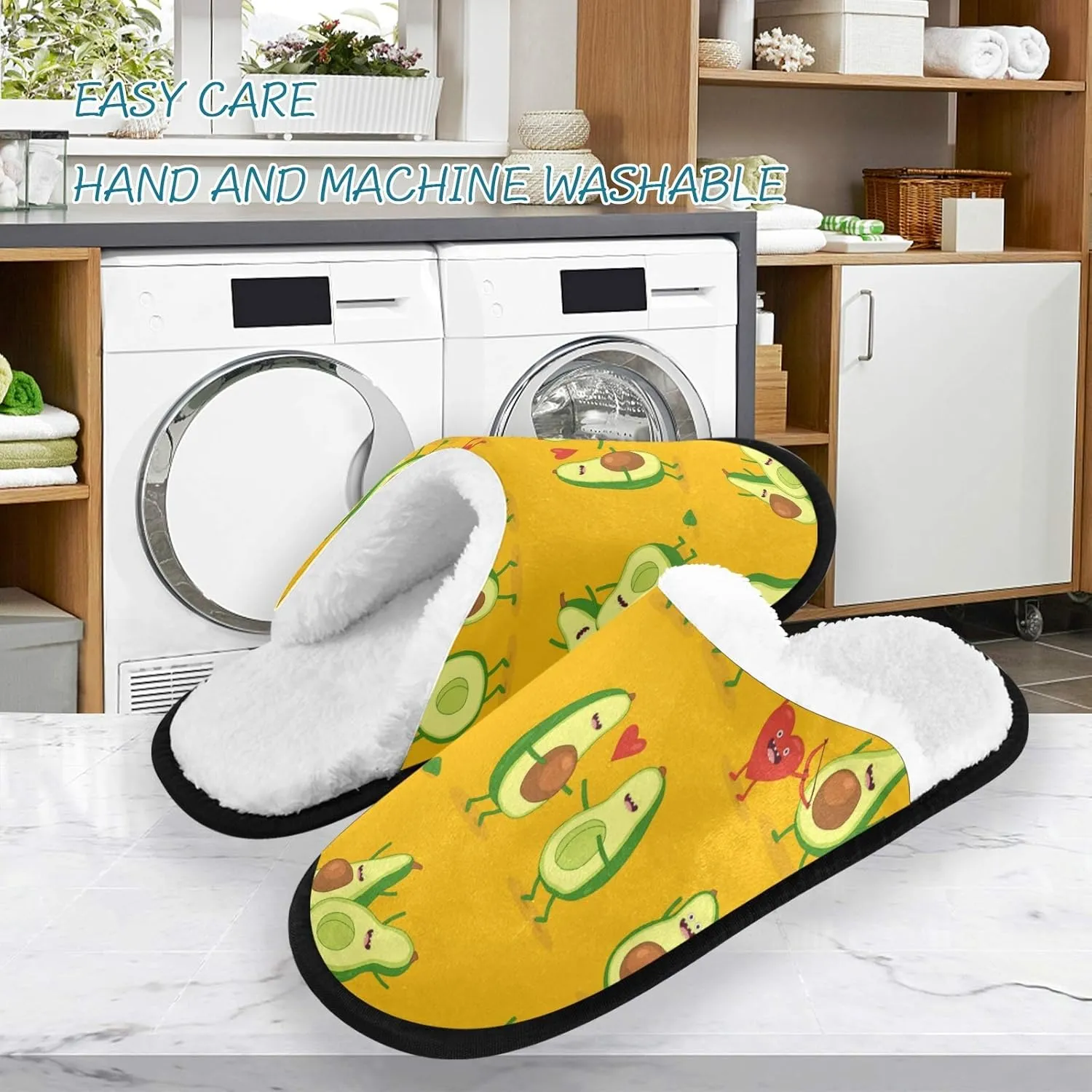 SUABO House Slippers for Men Women, Soft Non Slip Slippers for Spa, Guests, Bathroom, Travel