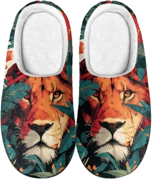 Sugar Skull Girl Grip Slippers Tiger Fluffy House Non Skid Microfiber Women Slipper Winter Indoor Shoes