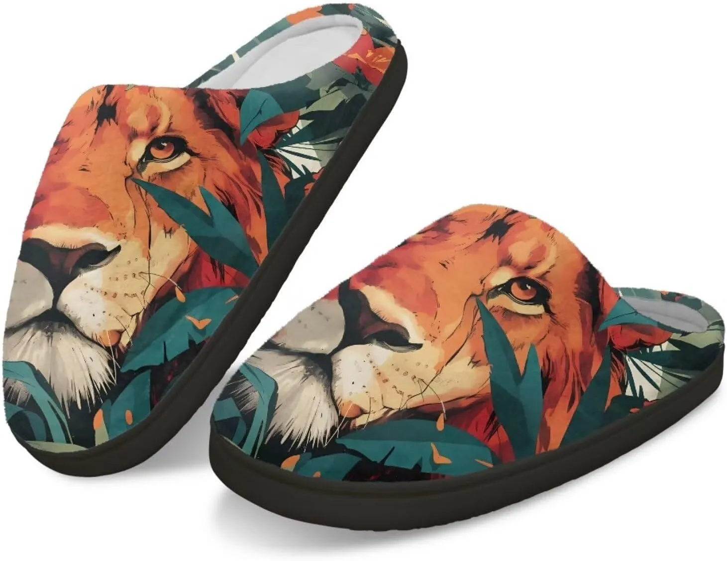 Sugar Skull Girl Grip Slippers Tiger Fluffy House Non Skid Microfiber Women Slipper Winter Indoor Shoes