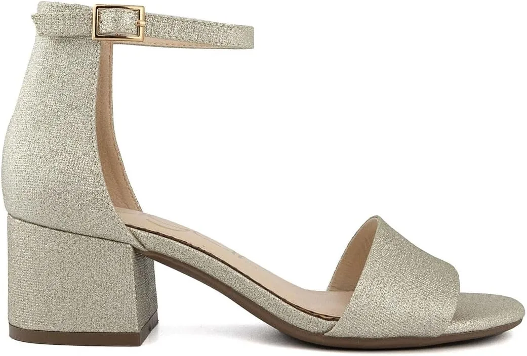 Sugar Women's Block Heel Sandals – Open Toe, Ankle Strap, Comfortable Dress Shoes for Weddings & Casual Wear