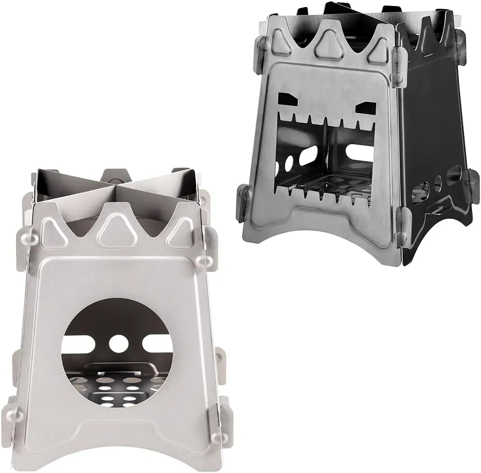 Survival Wood Stove Backpacking Burning Portable Foldable Ultralight Stove/a