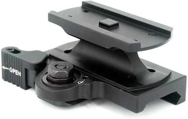 Tactical Red Dot QD Sight Mount Quick Release Detach 1/3 Lower Absolute Co-Witness Height，With QD Speed Lever Adjustable Lock Nut，For T1 T2 H1 H2 Footprint Series Optic Scopes，For 20mm Picatinny Rail