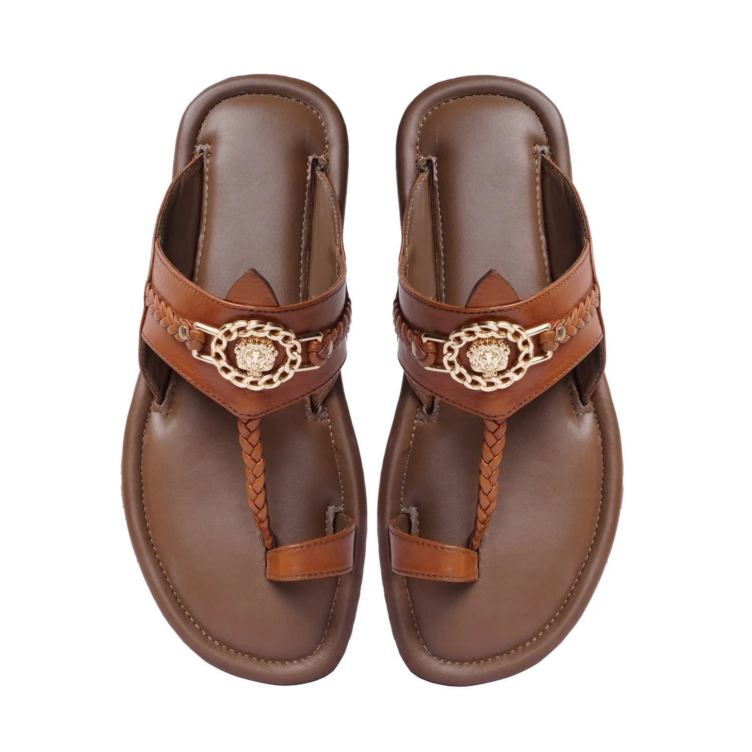 Tan Kolhapuri Slipper