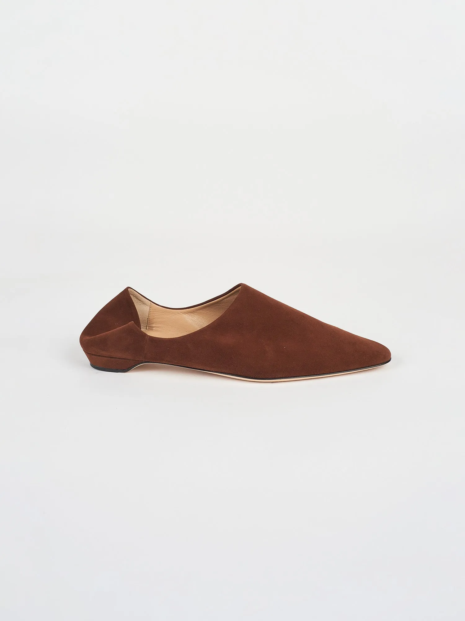 The Mule in Chocolate Suede