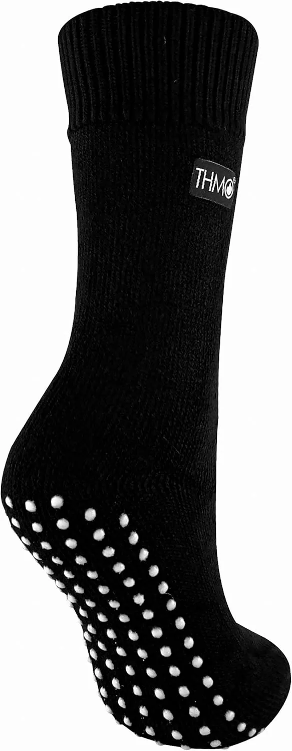 THMO - Womens Indoor Non Skid Thick Winter Thermal Slipper Socks with Grippers